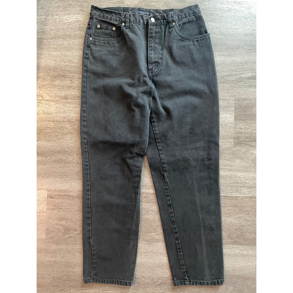 VTG‎ Bill Blass Easy Fit Women's Charcoal Gray Denim Jeans Size 14 Regular